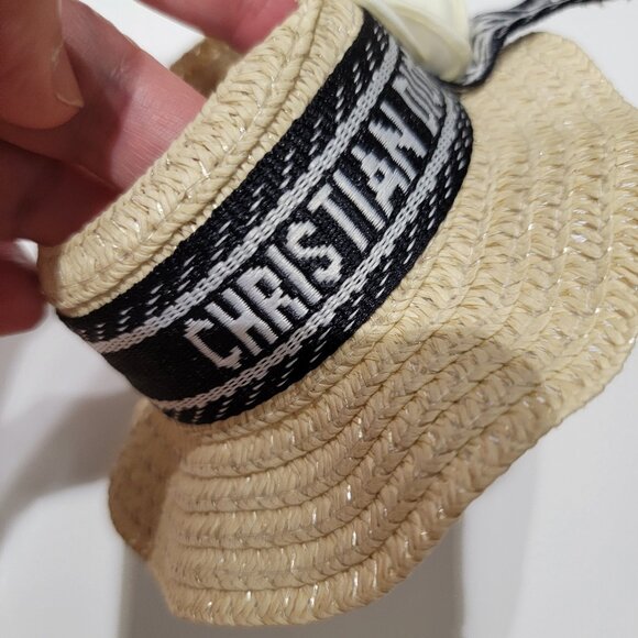 Labubu Straw Hat with Flower Accent #1 - Picture 2 of 2